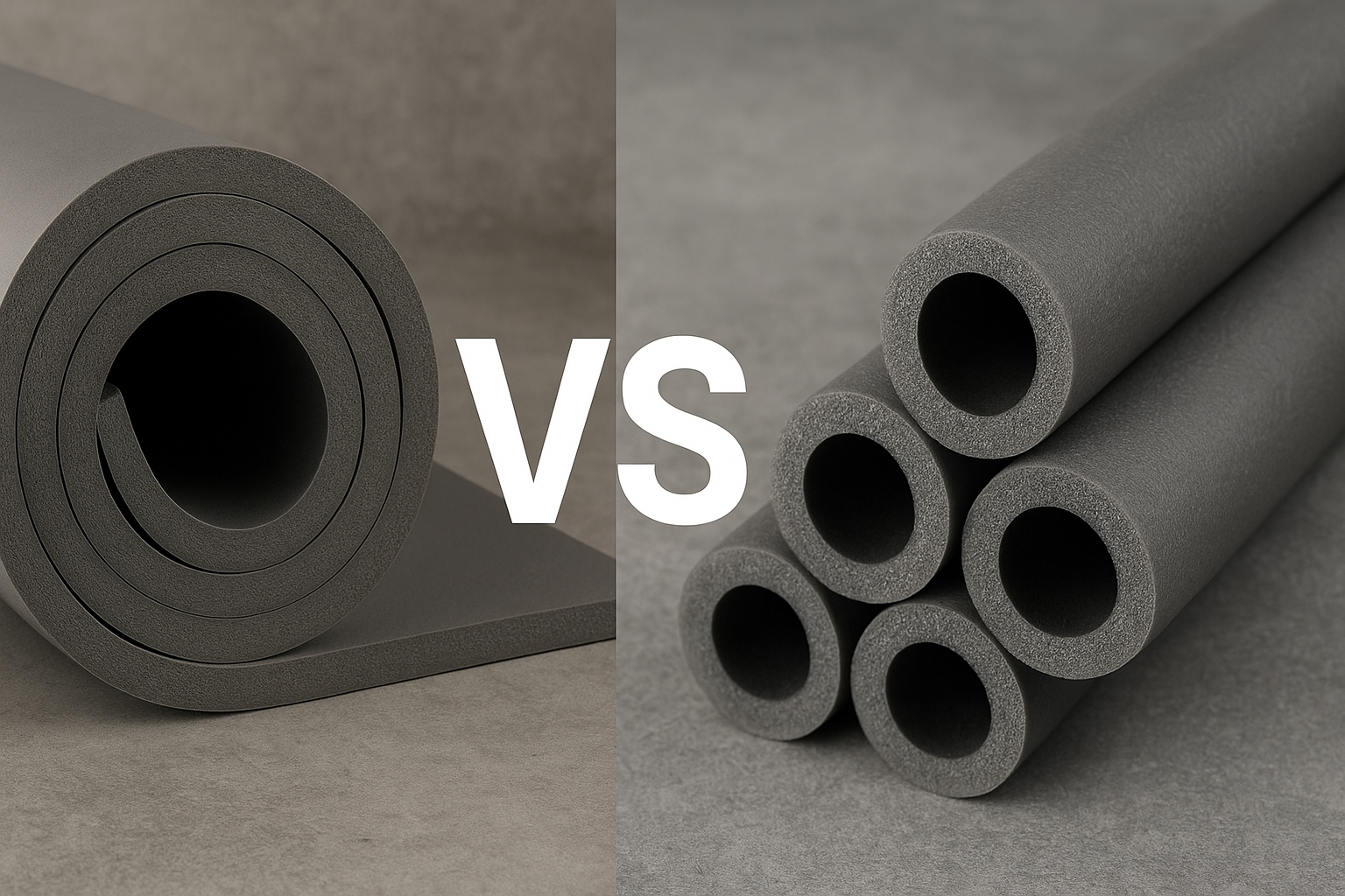  تفاوت بین عایق‌های رولی و لوله‌ای